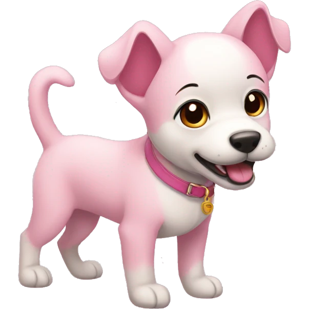 Perro rosa emoji