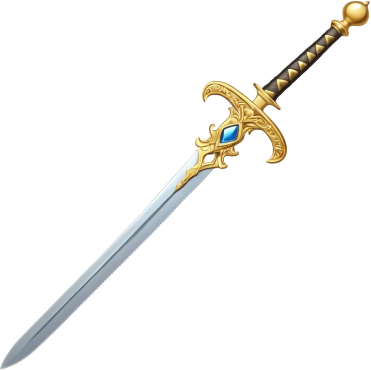Short Golden ceremonial sword — engraved handle, decorative emoji