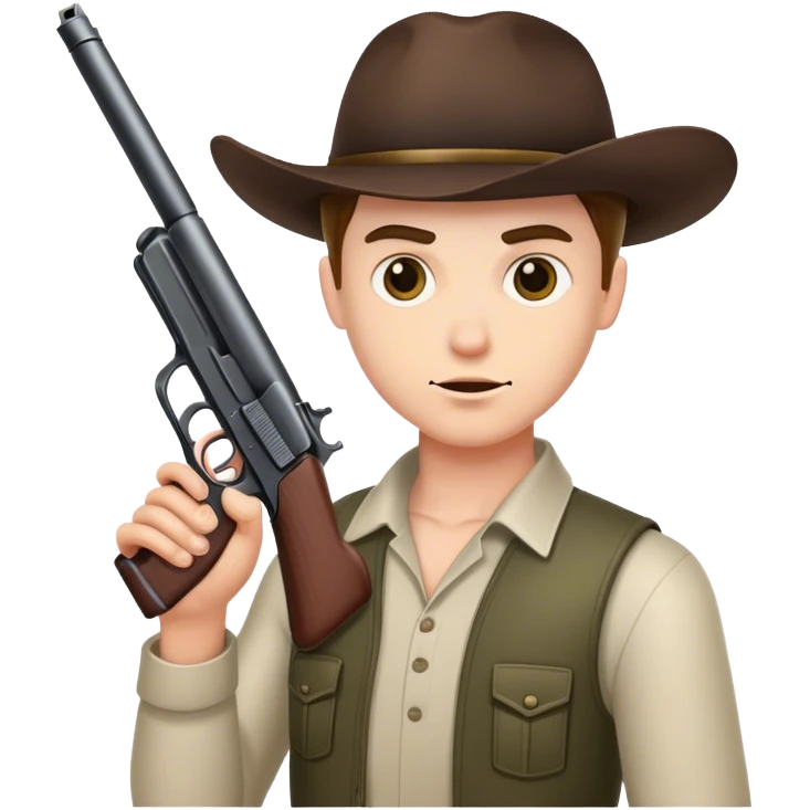 trump holding a gun emoji