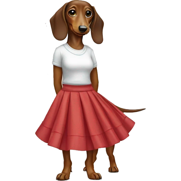 Dachshunds in skirts  emoji