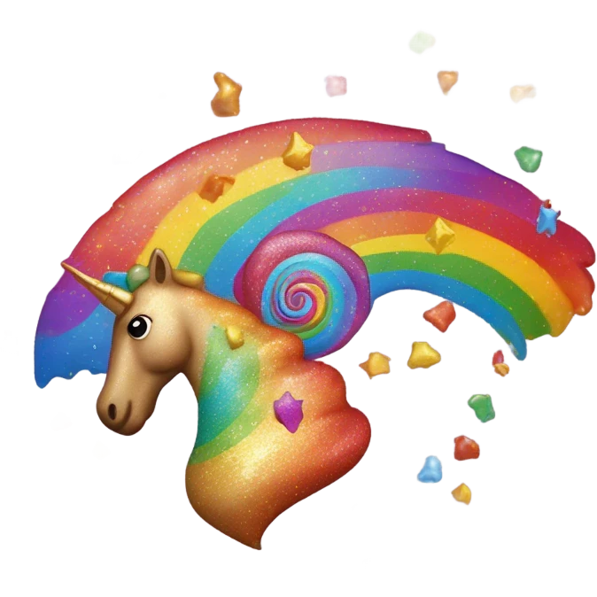 Unicorn poop emoji