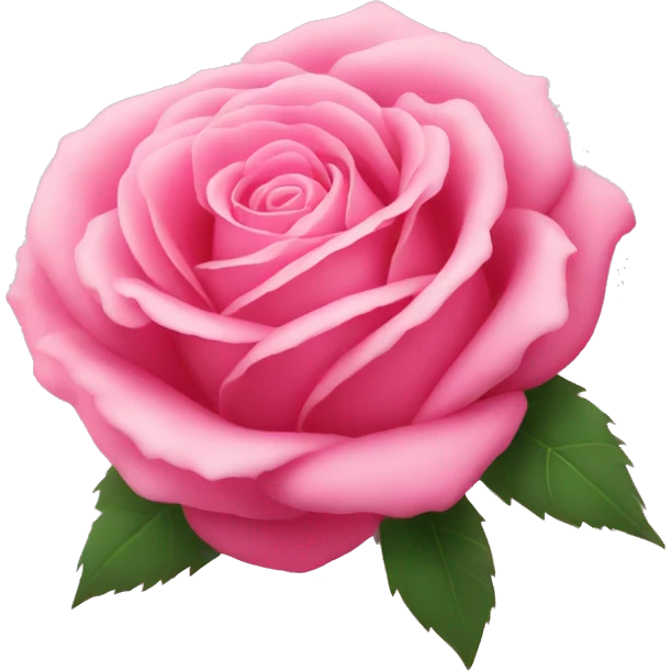 Pink rose emoji