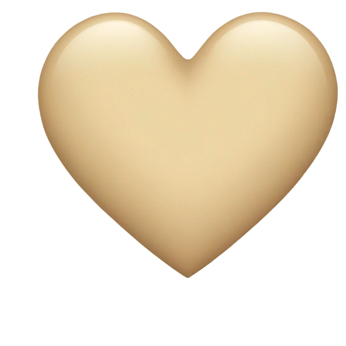 Beige heart  emoji