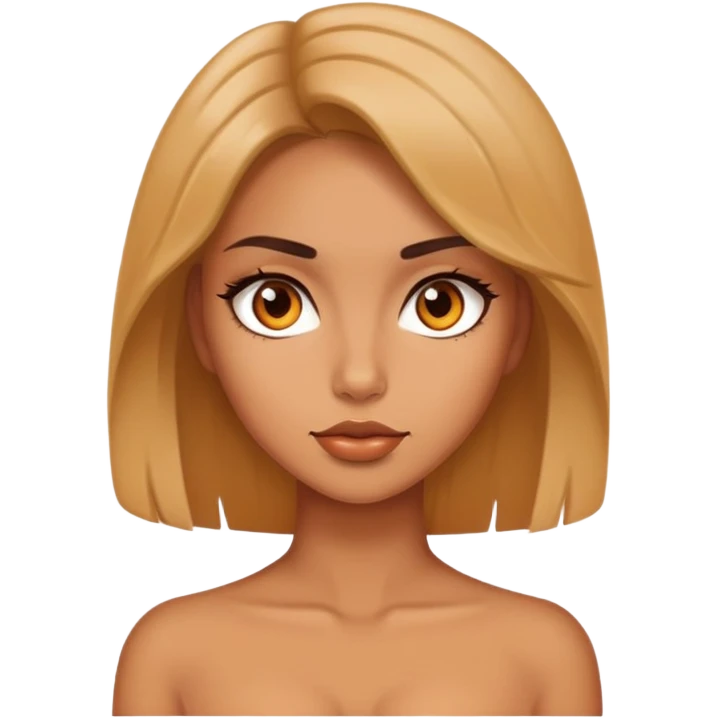 A very hot and seductive girl, looking at you emoji