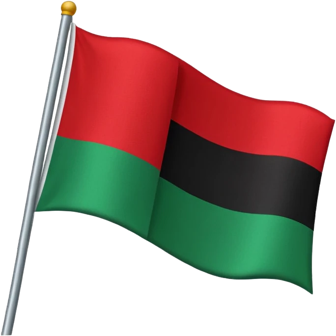 plain Flag with Red, Black and Green horizontal stripes flag   emoji