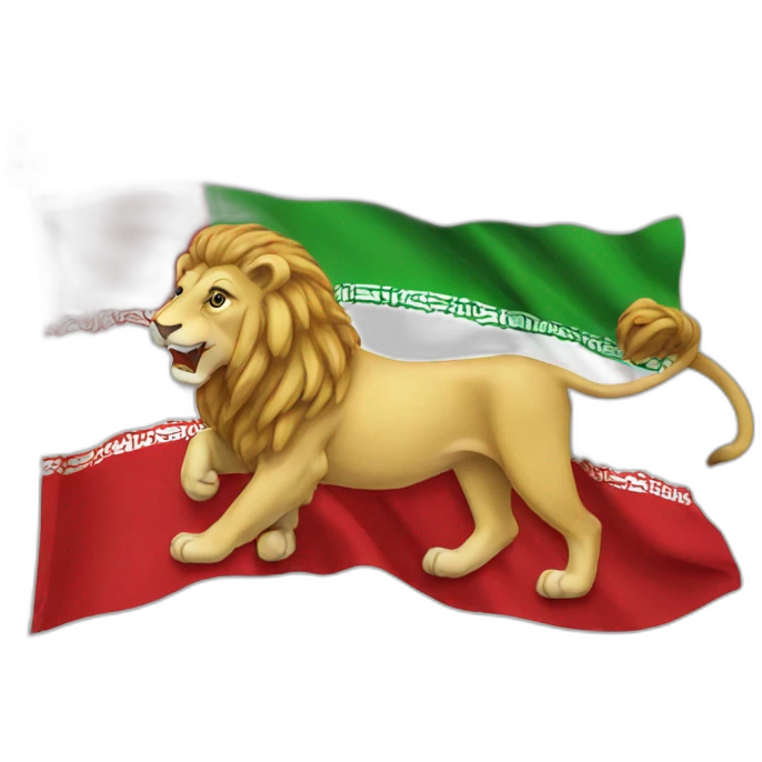 Iran lion flag emoji