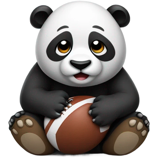 Sad football panda emoji