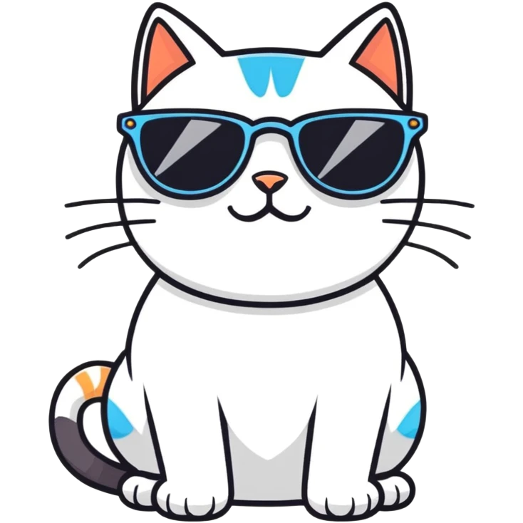 Cat with sunglasses emoji