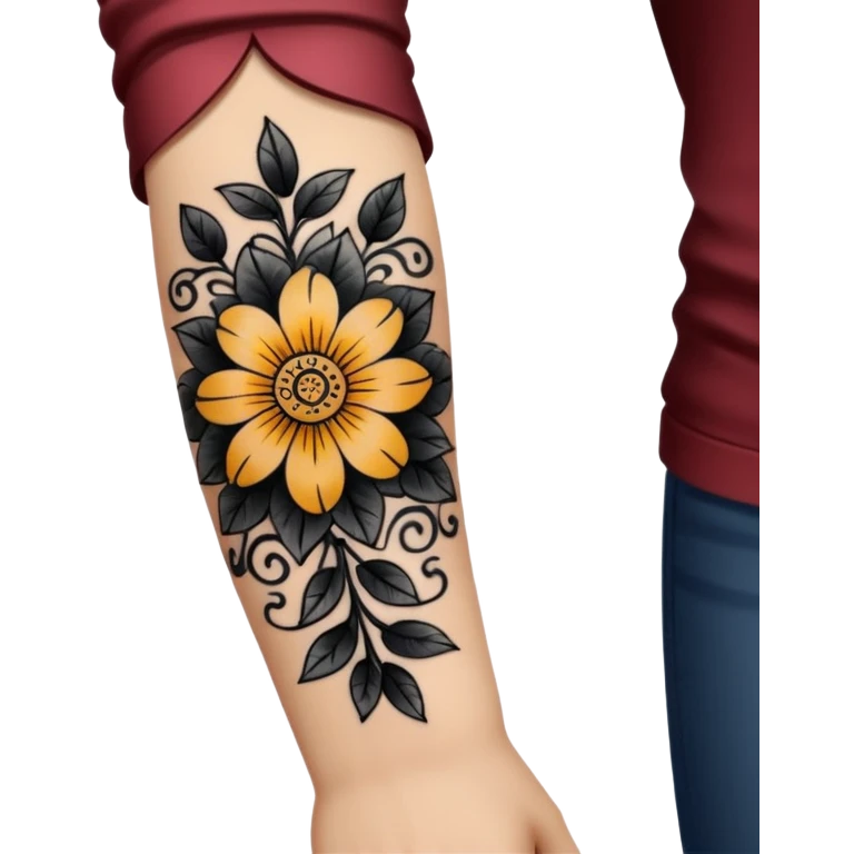 Tattoo on arm emoji