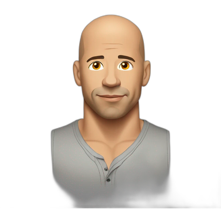 vin diesel cartoon wearing henley  emoji