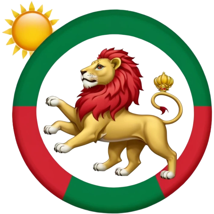 Iranian flag when javid shah was in power emoji