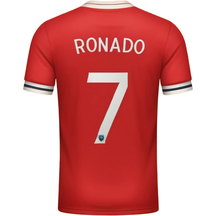 red football shirt with Ronaldo 7 on the back emoji