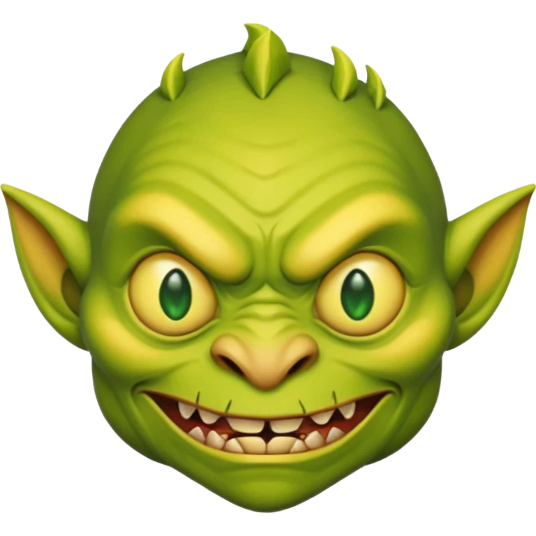 Goblin yellow color face  emoji