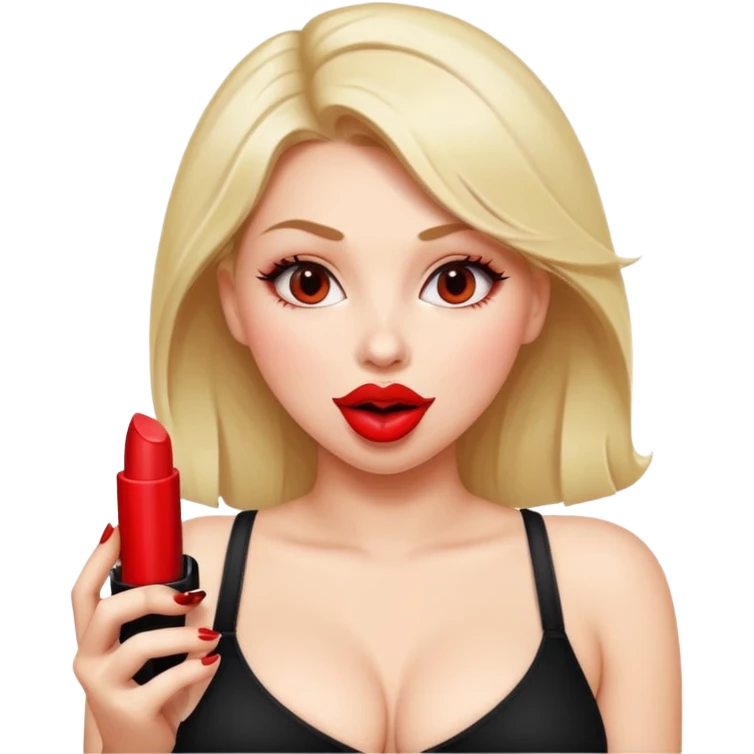 sexy girl big breasts Tongue sexually out emoji