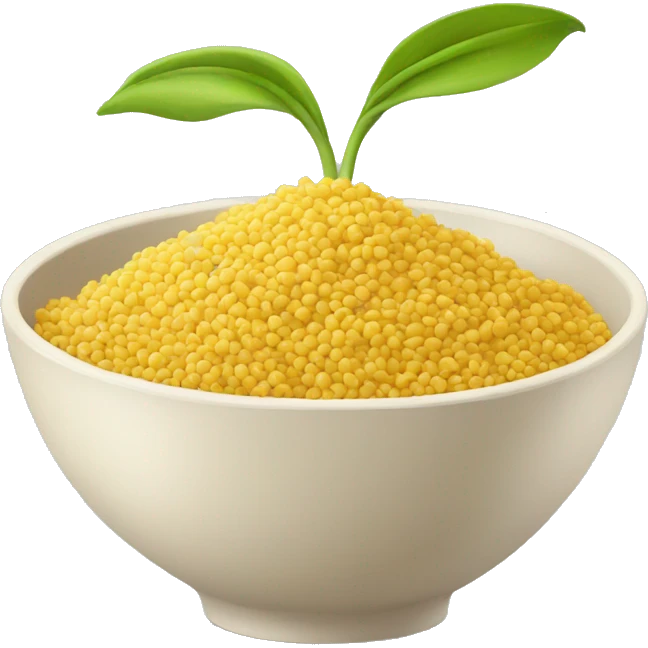 millet in a bowl emoji