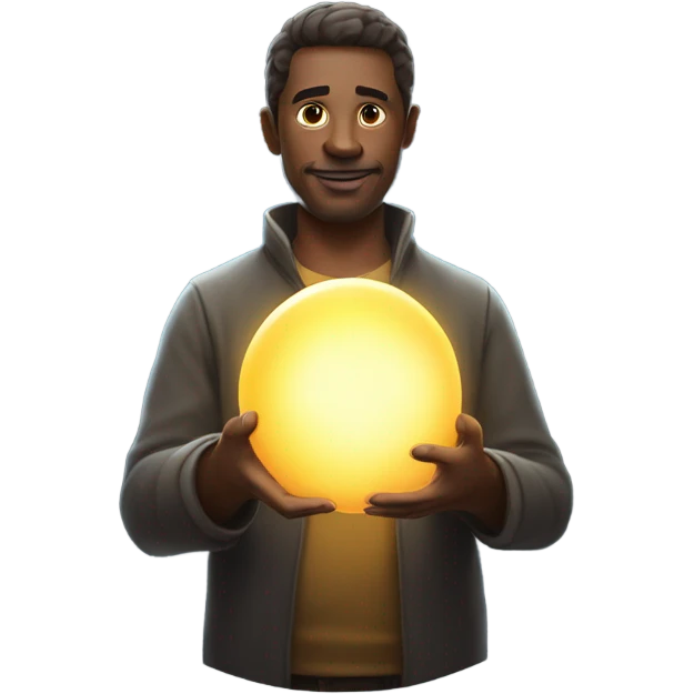 Man with magic glowing orb emoji