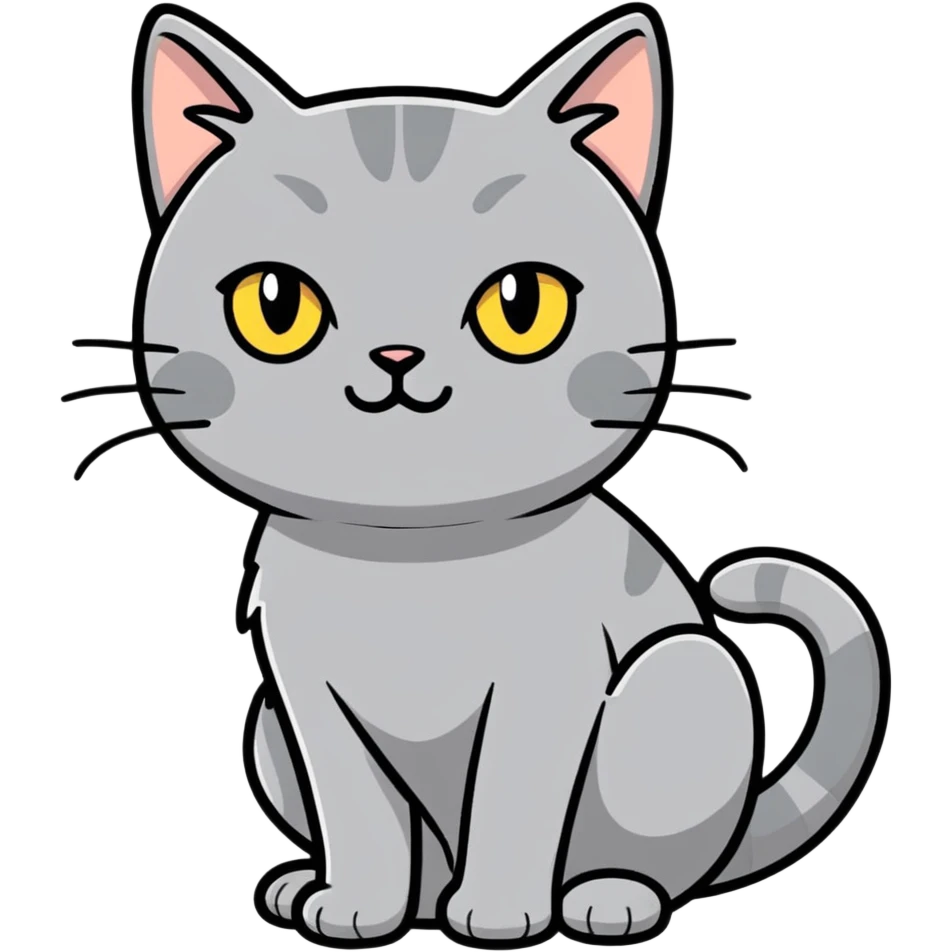 Grey cat is study (Sprunki gray) emoji