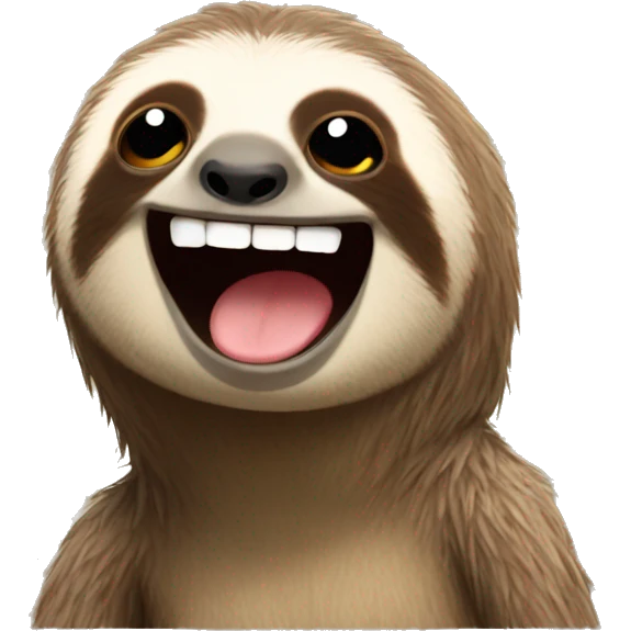 Sloth laughing with tears emoji