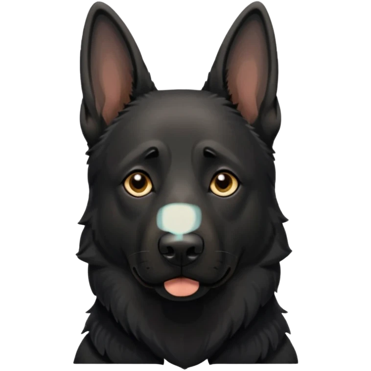 all black german shepherd saying ¨RIP¨ emoji
