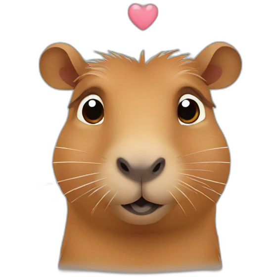 Capybara in Heart emoji