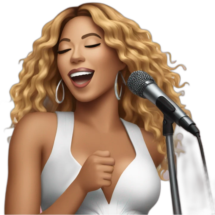 Concert beyoncé singing in mic emoji