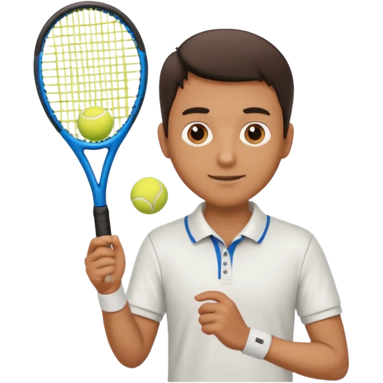 a man playing tenis with sport shirt emoji