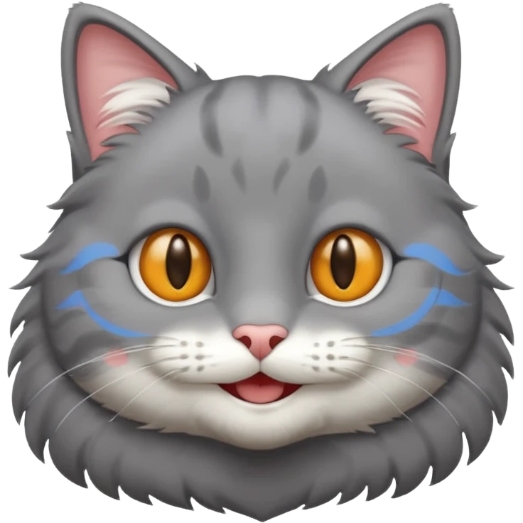 gray cat smile emoji