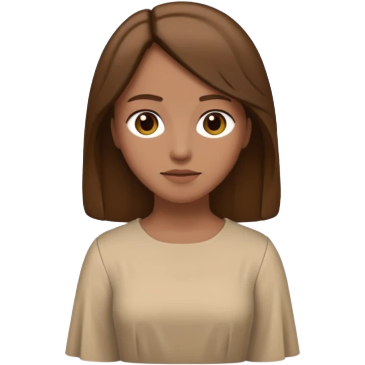 fullbody Lazarus's sister, Jesus's friend, brown hair, beige dress, normal emoji style emoji