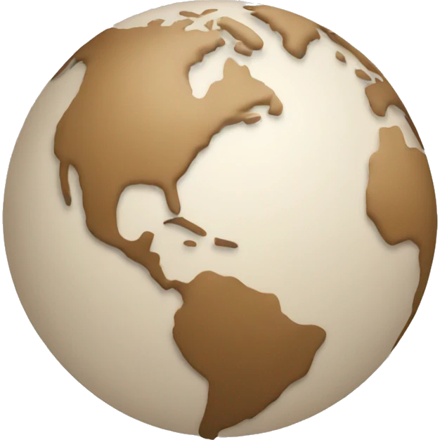 Beige globe emoji