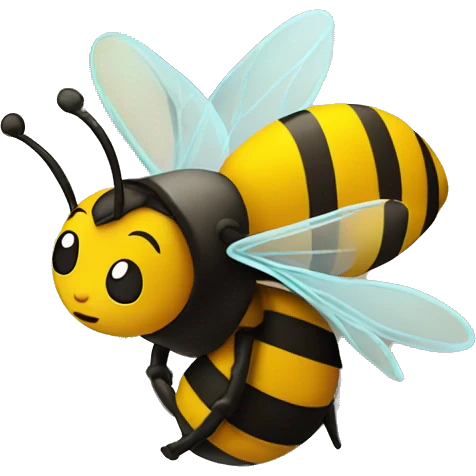 A bee that is climbing a indoor climbing wall emoji