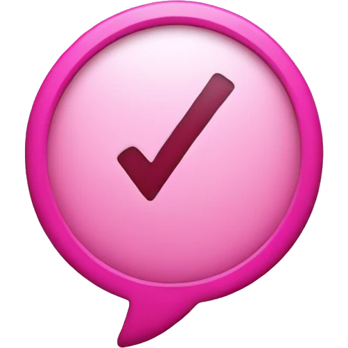 pink check mark emoji