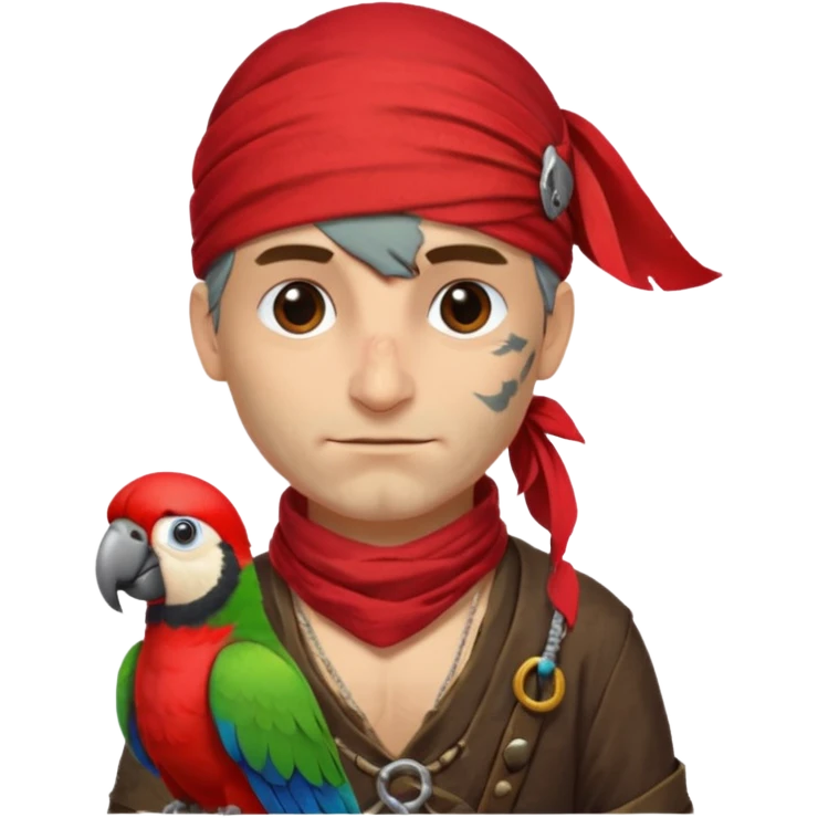 pirate and parrot emoji