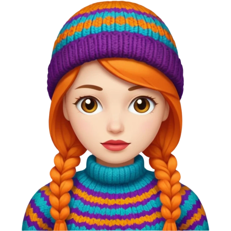 Women in Knitten wear, funky emoji