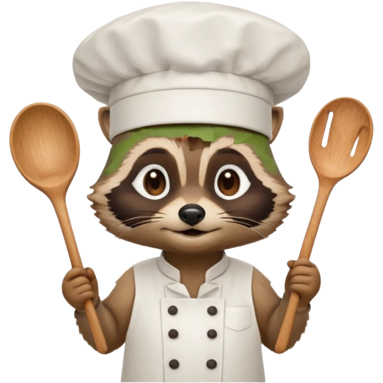 chef brown raccoon emoji