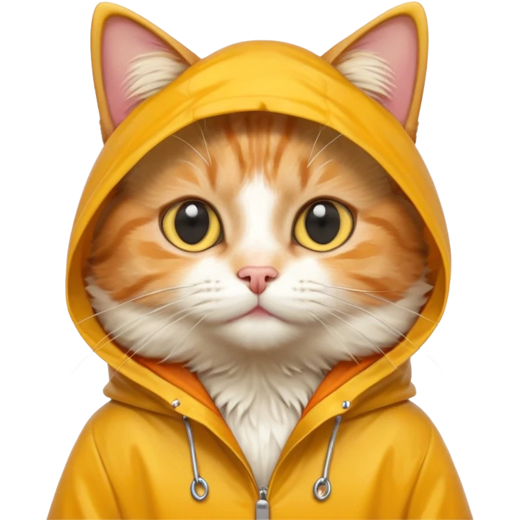cat in yellow rain coat over head



 emoji
