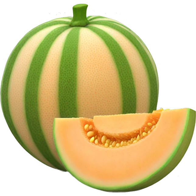 3D muskmelon  emoji