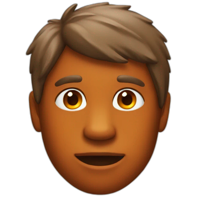 human like bear with orange on its head emoji