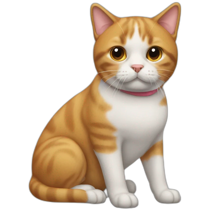 One cat on one dog emoji