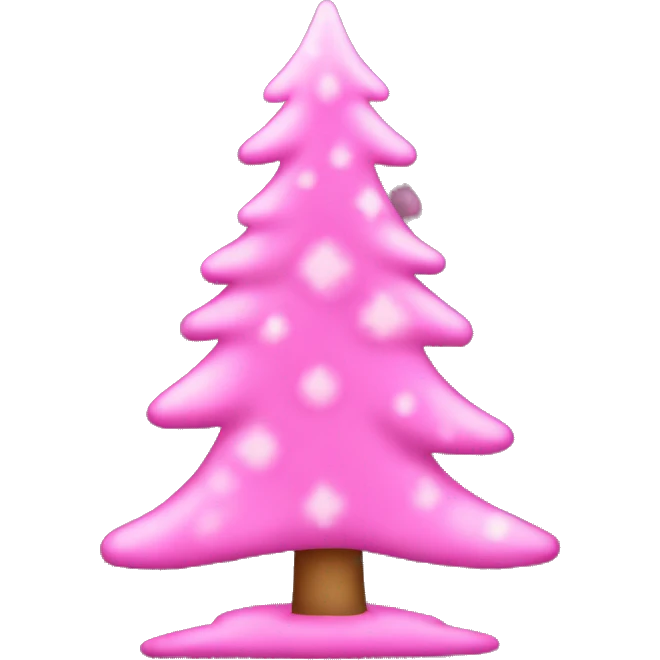 pink christmas tree emoji