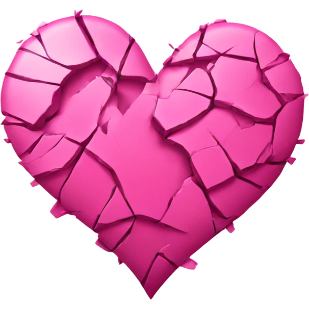 shattered pink heart emoji