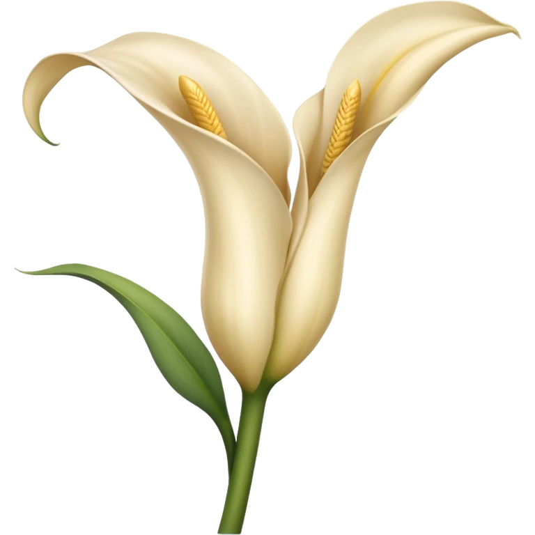 Beige satin Calla emoji