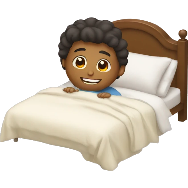 a boy in bed emoji