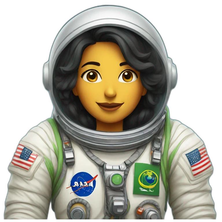 Saudi woman astronaut emoji