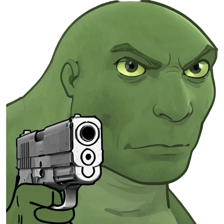 Black MEN holding a pistol emoji