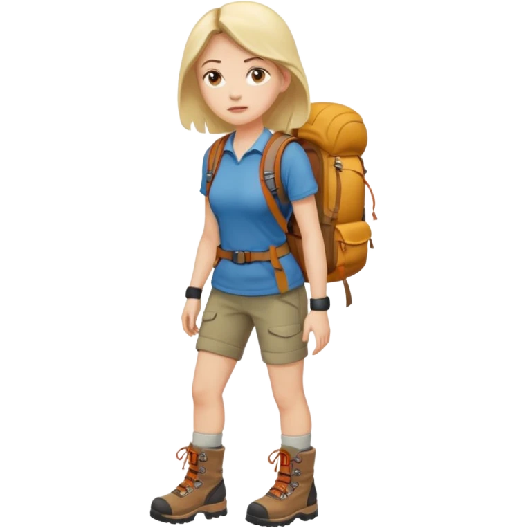 a woman hiking  emoji