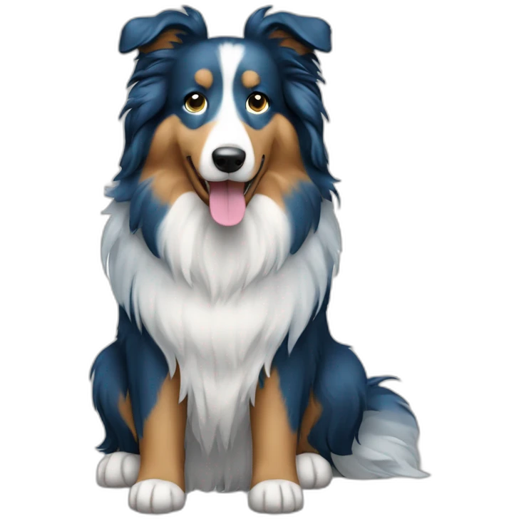 Dog blue long-haired collie emoji