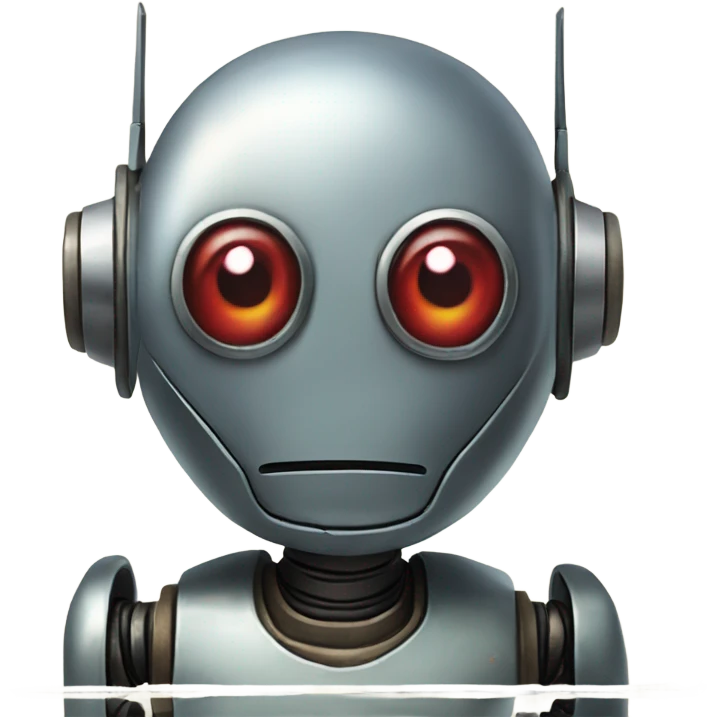 a single mean decepetive robot on ace game card, instead of the ace there will be the face of the robot emoji