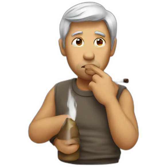 wondering smoker emoji