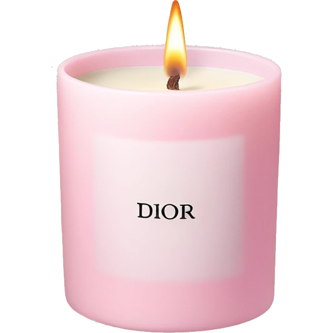 soft pink Dior candle emoji