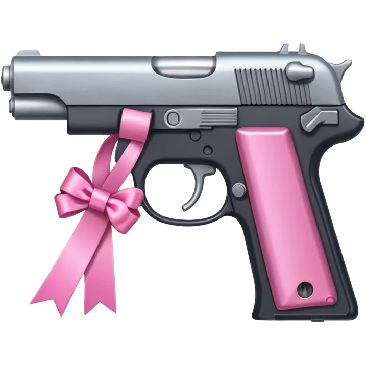 Pistol and ribbon mixer emoji